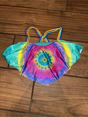 NWOT Vibrant Mandala Print Swim Top